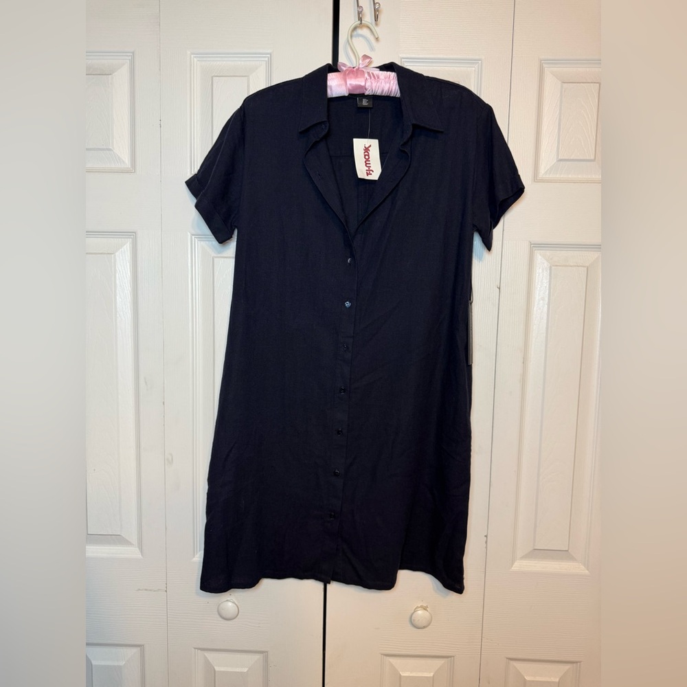 Tahari‎ Navy Button-Down Dress